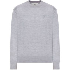 Ami Paris, Heren, Sweatshirts & Hoodies, Grijs, Maat: 2XL