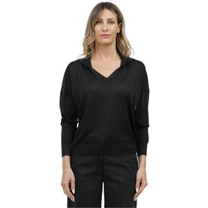 Gran Sasso, Dames, Sweatshirts & Hoodies, Zwart, Maat: S