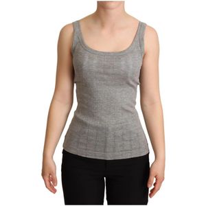 Dolce & Gabbana, Dames, Tops, Grijs, Maat: L Katoen,