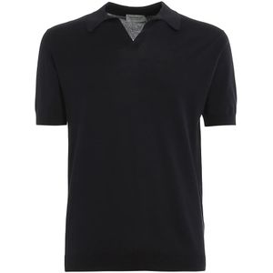 John Smedley, Heren, Tops, Blauw, Maat: XL Katoen,