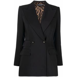 Dolce & Gabbana, Dames, Jassen, Zwart, Maat: XS
