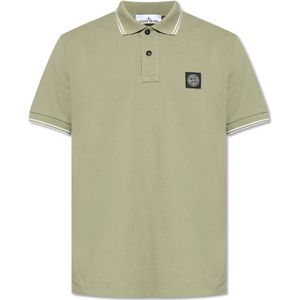 Stone Island, Heren, Tops, Groen, Maat: L Leer,