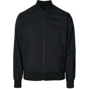 Calvin Klein - Bomberjack - Zwart - 100% Polyester - Ritssluiting - Geribbelde Kraag