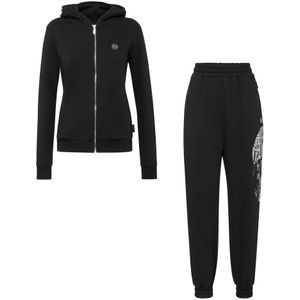 Philipp Plein, Dames, Jumpsuits & Playsuits, Zwart, Maat: L Katoen,