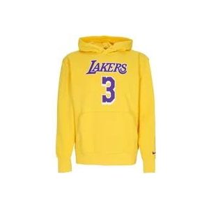 Nike Anthony Davis NBA Fleece Hoodie , Yellow , Heren , Maat: XL