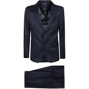 Zegna, Heren, Pakken, Blauw, Maat: M Wol,
