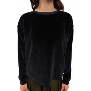 Mason's, Dames, Sweatshirts & Hoodies, Zwart, Maat: M Velours,