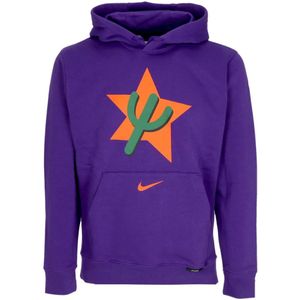 Nike, Heren, Sweatshirts & Hoodies, Paars, Maat: S Katoen,