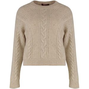 Max Mara Studio, Dames, Truien, Beige, Maat: XS Polyamide,