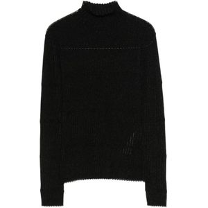 Emporio Armani, Dames, Truien, Zwart, Maat: S