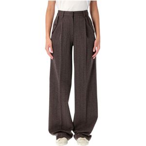 Golden Goose, Dames, Broeken, Bruin, Maat: 2XS Wol,