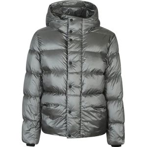 add, Heren, Jassen, Grijs, Maat: L Leer,