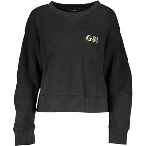 Guess, Dames, Sweatshirts & Hoodies, Zwart, Maat: M Katoen,