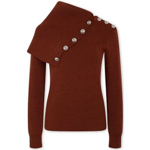 Rabanne, Dames, Truien, Bruin, Maat: XS Wol,