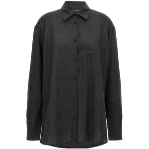 Andamane, Dames, Blouses & Shirts, Grijs, Maat: 2XS Wol,