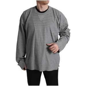 Dolce & Gabbana, Heren, Truien, Grijs, Maat: M Zijde,