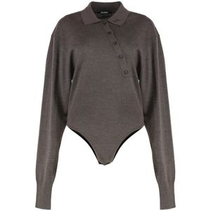 Jacquemus, Dames, Tops, Bruin, Maat: L Wol,