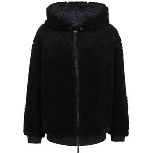 Emporio Armani, Dames, Sweatshirts & Hoodies, Zwart, Maat: S Poliester,