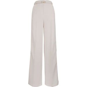 Elisabetta Franchi, Dames, Broeken, Beige, Maat: 2XS Satijn,