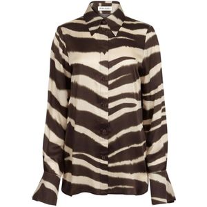 Nina Ricci, Dames, Blouses & Shirts, Veelkleurig, Maat: 2XS Satijn,