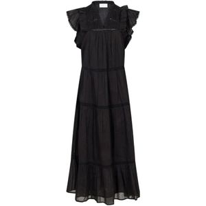 Neo Noir, Dames, Jurken, Zwart, Maat: XS Voile,