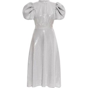 Rotate Birger Christensen, Dames, Jurken, Grijs, Maat: M Zijde,