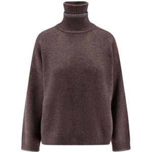 Brunello Cucinelli, Dames, Truien, Bruin, Maat: M