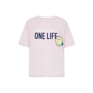 Dsquared2 One Life One Planet Smiley T-Shirt , Pink , Dames , Maat: XL