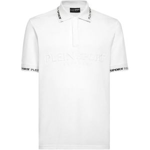 Plein Sport, Heren, Tops, Wit, Maat: S Katoen,