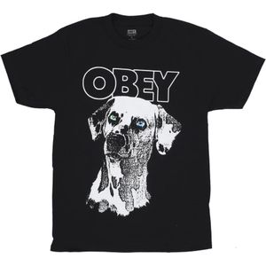 Obey, Heren, Tops, Zwart, Maat: S Katoen,