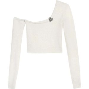 Blumarine, Dames, Truien, Wit, Maat: S