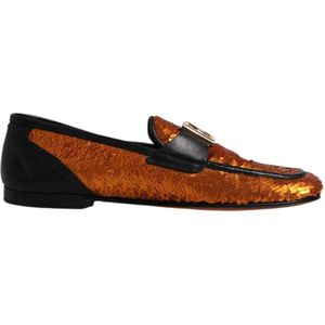 Dolce & Gabbana, Heren, Schoenen, Oranje, Maat: 41 EU Zijde,