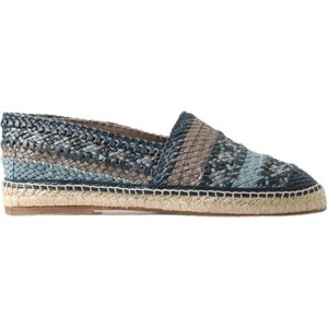 Dolce Gabbana - Woven Leather Espadrilles - Multicolor - Leer - Jute Midsole