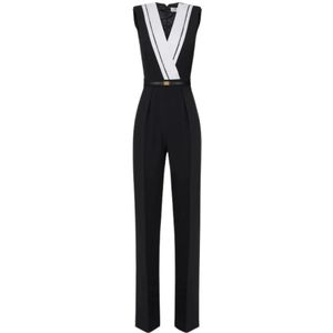 Elisabetta Franchi, Dames, Jumpsuits & Playsuits, Zwart, Maat: XL