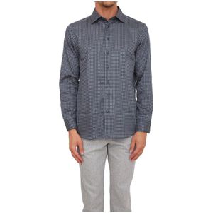 Etro, Heren, Overhemden, Blauw, Maat: XL Katoen,