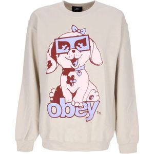 Obey, Dames, Sweatshirts & Hoodies, Beige, Maat: M