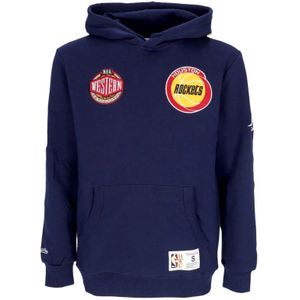 Mitchell & Ness, Heren, Sweatshirts & Hoodies, Blauw, Maat: L Fleece,