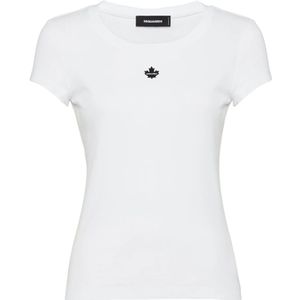 Dsquared2, Dames, Tops, Wit, Maat: XS Katoen,