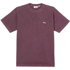 Obey, Heren, Tops, Paars, Maat: S Katoen,