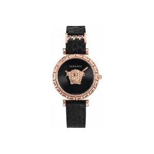 Versace Empire Greca Horloge Zwart Roségoud Swiss , Black , Dames , Maat: ONE Size