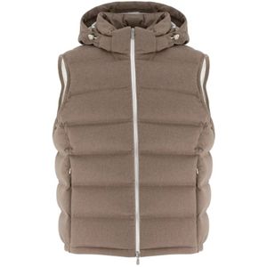 Brunello Cucinelli, Heren, Jassen, Beige, Maat: L Wol,