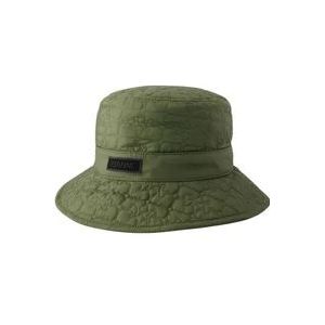 Ganni Gewatteerde Tech Bucket Hat - Khaki , Green , Dames , Maat: Xs/S