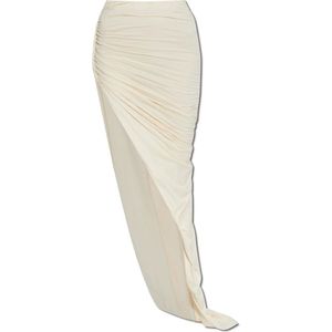 Rick Owens, Dames, Rokken, Beige, Maat: M Katoen,