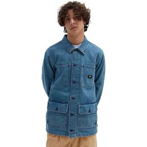 Vans, Heren, Jassen, Blauw, Maat: M Denim,
