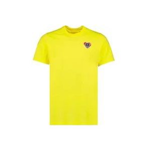 Moncler Hart Logo T-shirt , Yellow , Heren , Maat: M