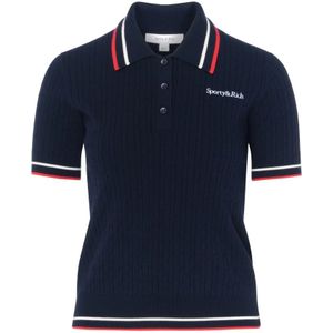 Sporty & Rich, Dames, Tops, Blauw, Maat: M Katoen,