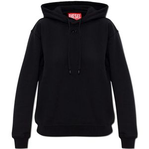 Diesel, Dames, Sweatshirts & Hoodies, Zwart, Maat: L Katoen,