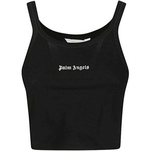 Palm Angels - Cropped Top - Zwart - Katoen