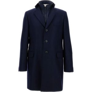 Fay, Heren, Mantels, Blauw, Maat: L Wol,