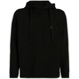 Ten C, Heren, Sweatshirts & Hoodies, Zwart, Maat: M Katoen,